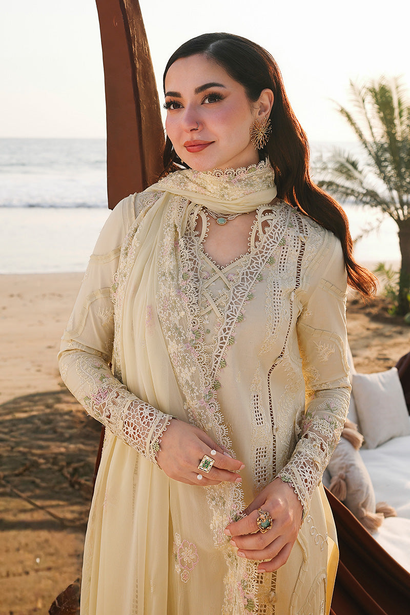 Aurora Cream Embroided Lawn 3-Piece Outfit – Soft & Sophisticated