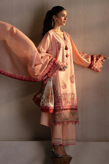 Rose Reverie Embroided Lawn 3-Piece Outfit - Fresh Floral Charm