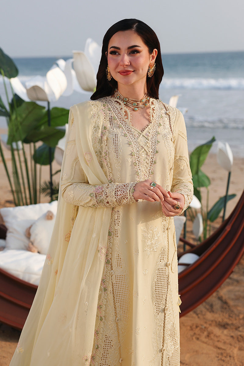 Aurora Cream Embroided Lawn 3-Piece Outfit – Soft & Sophisticated