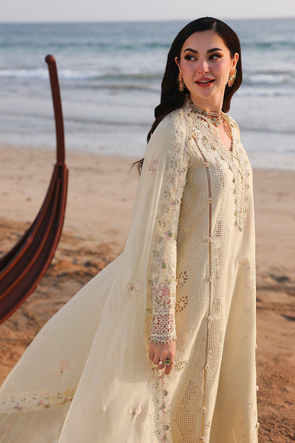 Aurora Cream Embroided Lawn 3-Piece Outfit – Soft & Sophisticated