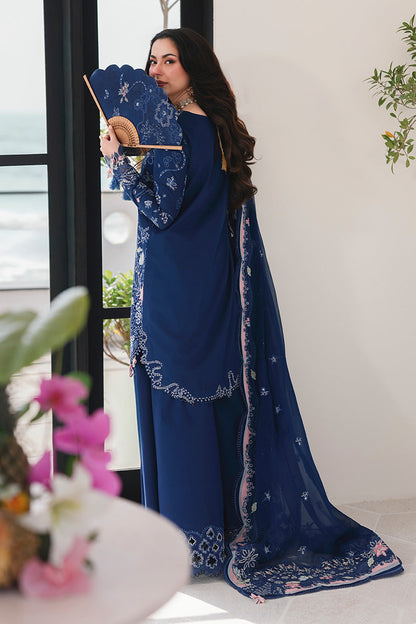 Blue Orchid Embroided Lawn 3-Piece Outfit – Crafted for Elegance
