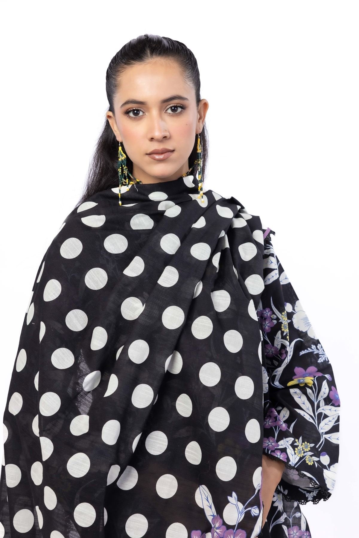 Black Orchid Printed Lawn 3-Piece Outfit – Relaxed Elegant Style