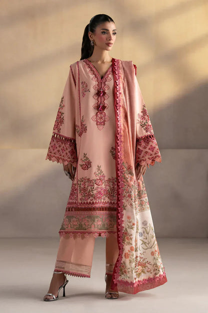 Rose Reverie Embroided Lawn 3-Piece Outfit - Fresh Floral Charm