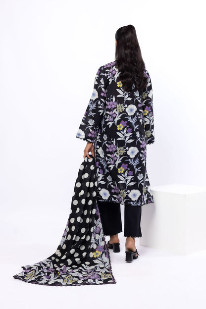 Black Orchid Printed Lawn 3-Piece Outfit – Relaxed Elegant Style