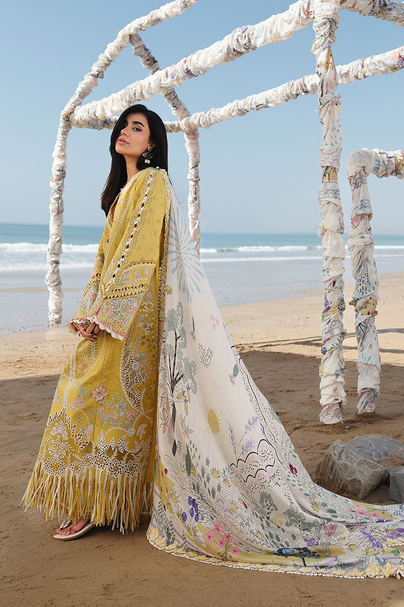 Mustard Luminance Embroided Lawn 3-Piece Outfit - Beauty in Every Detail