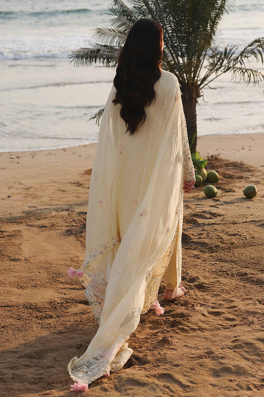 Aurora Cream Embroided Lawn 3-Piece Outfit – Soft & Sophisticated