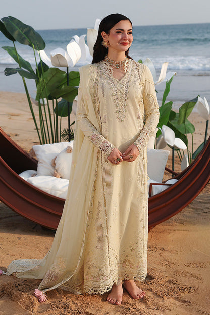 Aurora Cream Embroided Lawn 3-Piece Outfit – Soft & Sophisticated