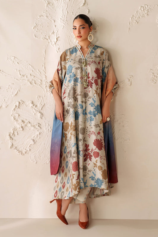 Vibrant Bloom Printed Lawn 3-Piece Outfit – Timeless Elegance