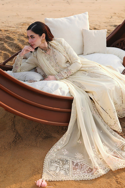 Aurora Cream Embroided Lawn 3-Piece Outfit – Soft & Sophisticated