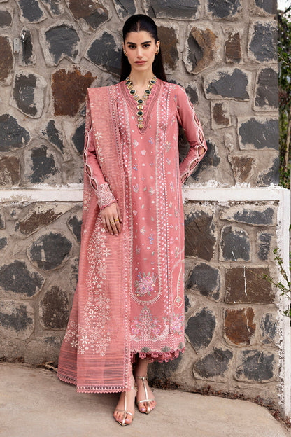Mirage Pink Couture Embroided Lawn 3-Piece Outfit - Chic. Classy. Confident.