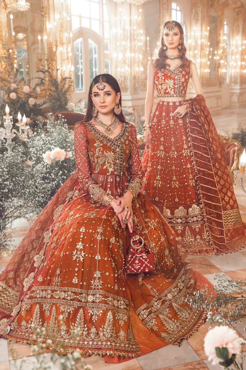 Royal Red Embroidered Dhanak 3-Piece Suit